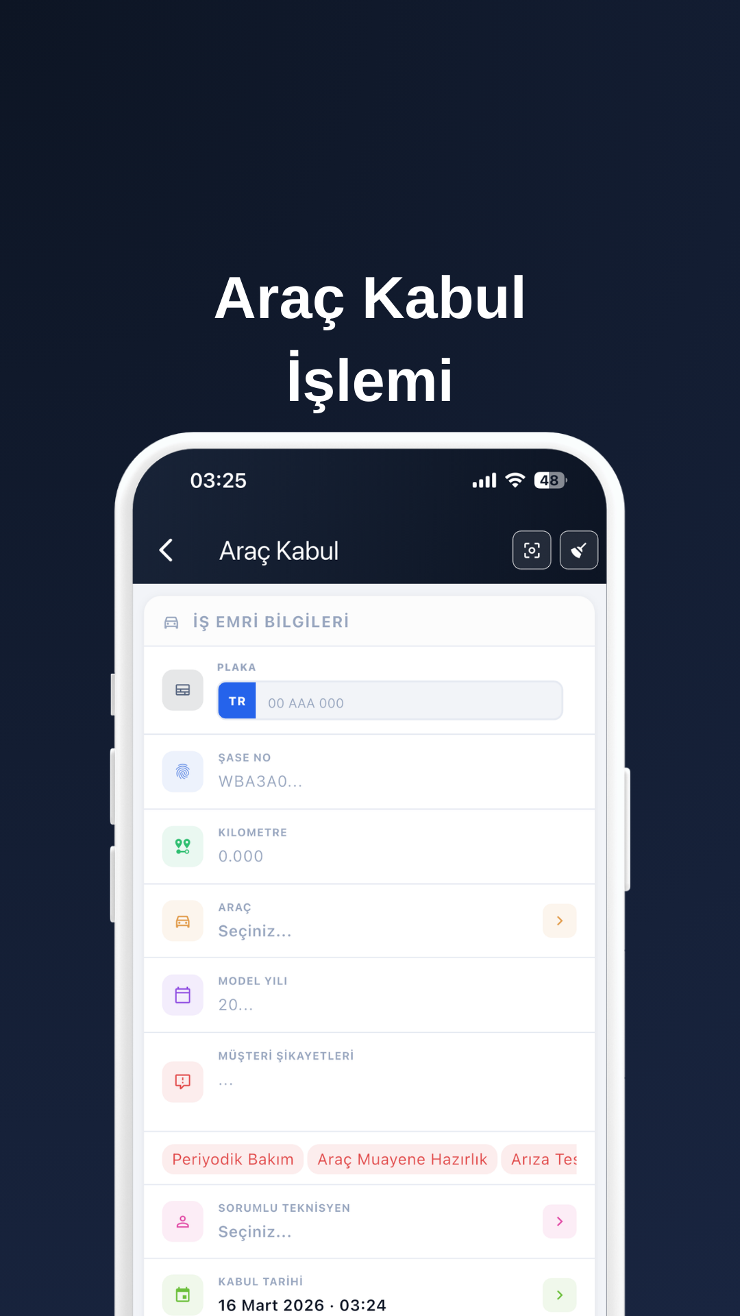 Araç Kabul İşlemi