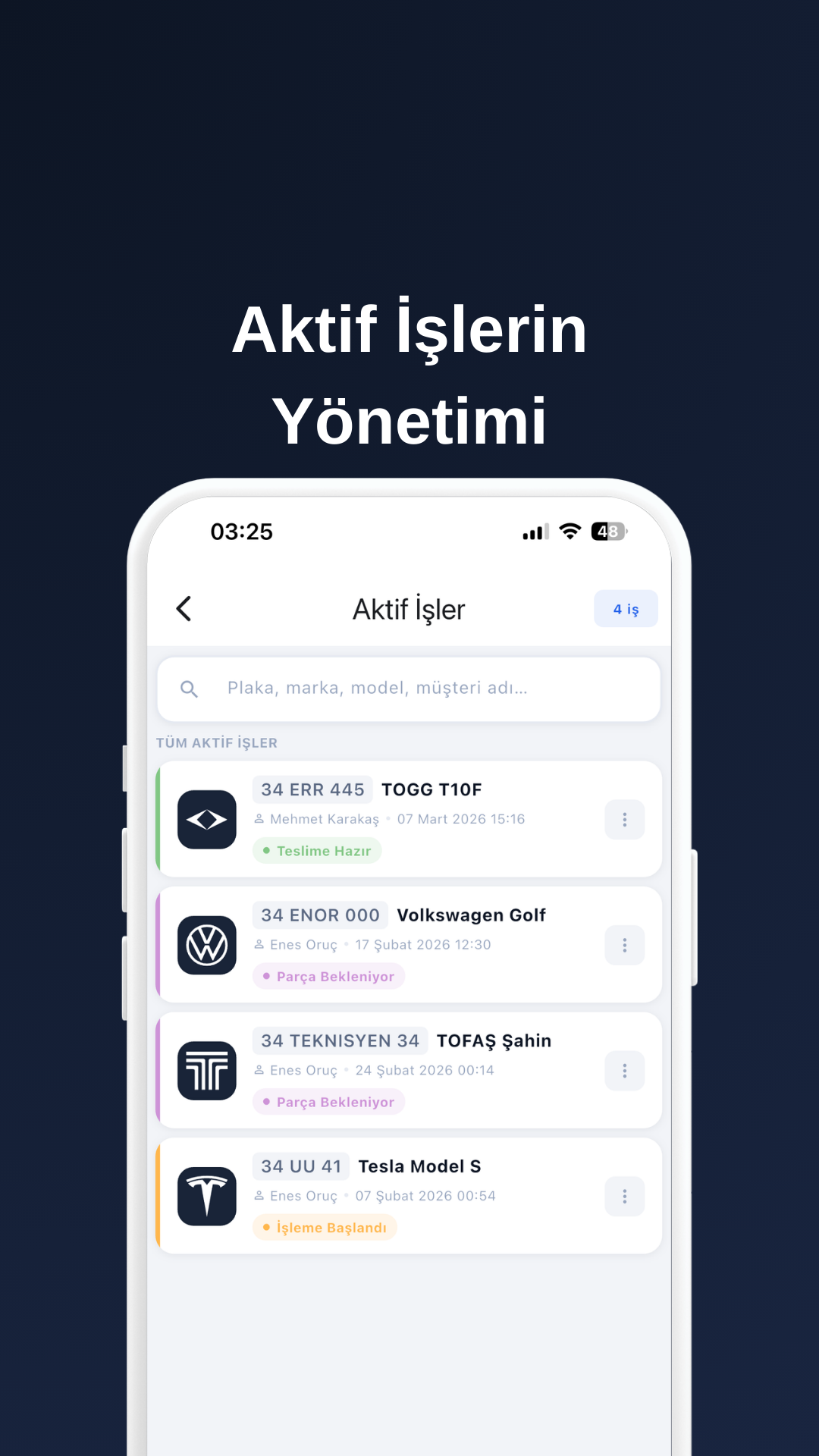 Aktif İşlerin Yönetimi